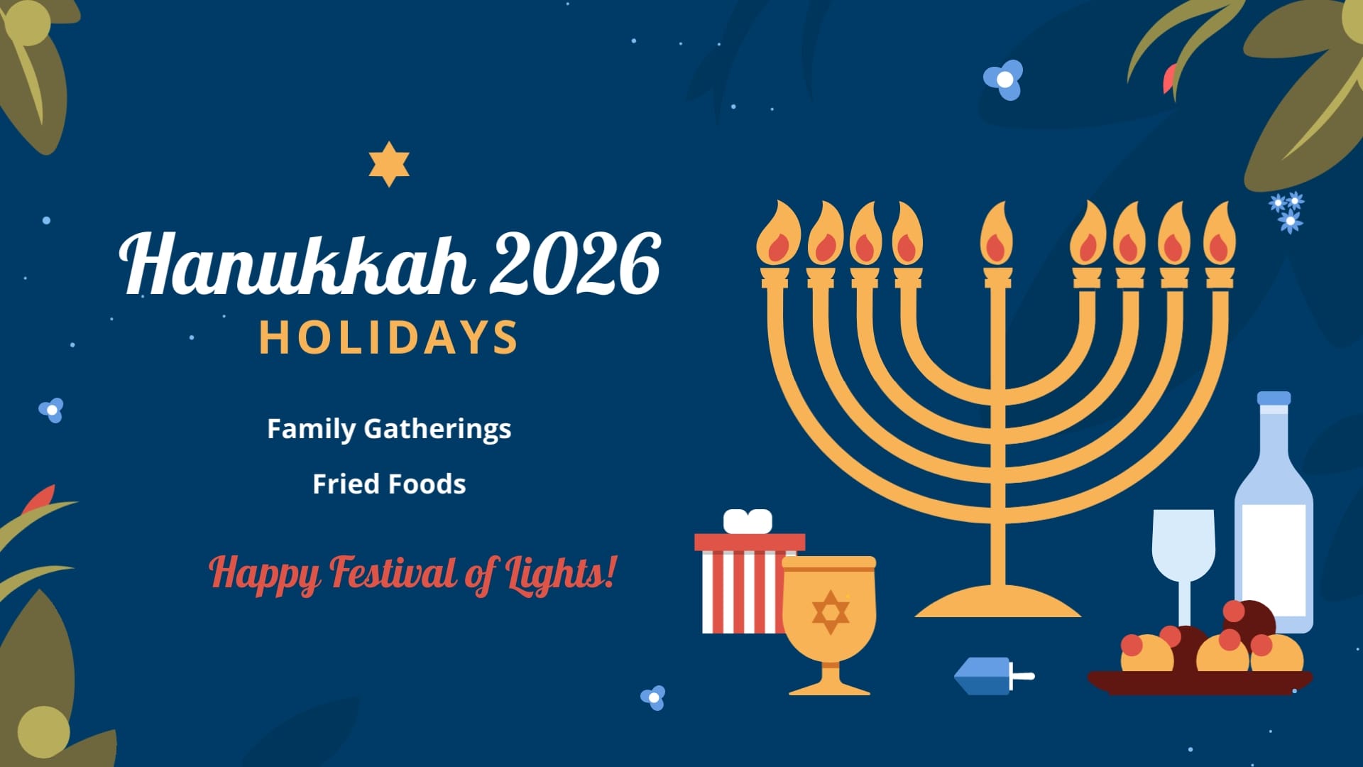 Animated Creative Hanukkah Greeting Card Template