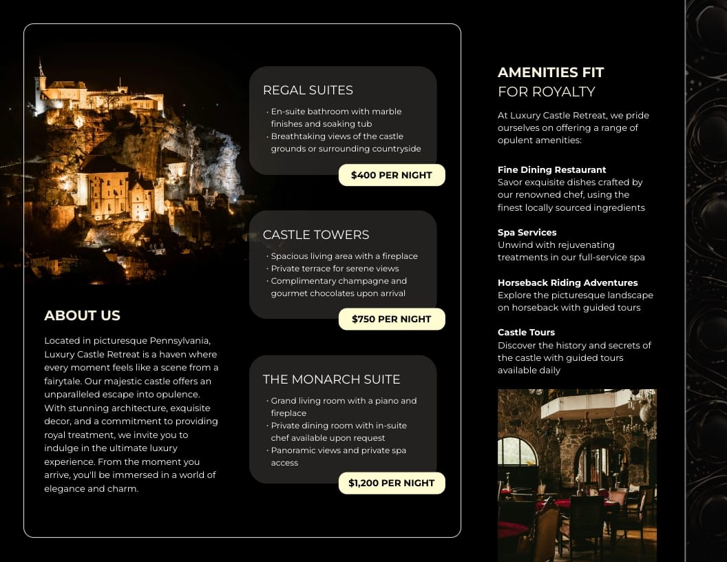 Creative Resort Brochure Template - Slide 2 Creative Resort Brochure Template - Slide 2