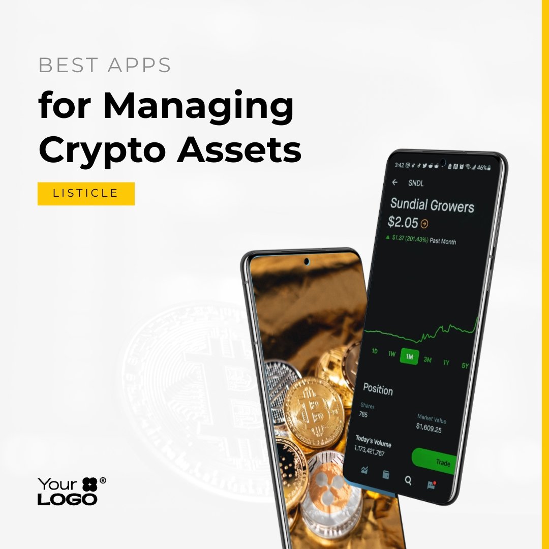 Crypto Assets Listicle Video Square Template