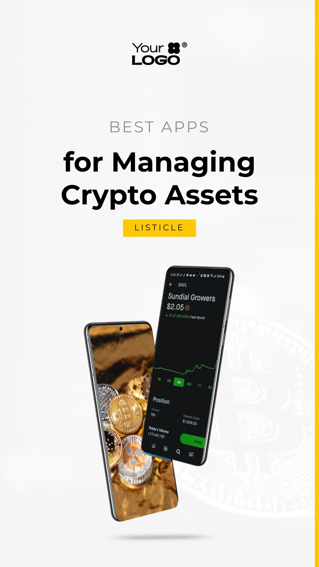 Crypto Assets Listicle Video Vertical Template