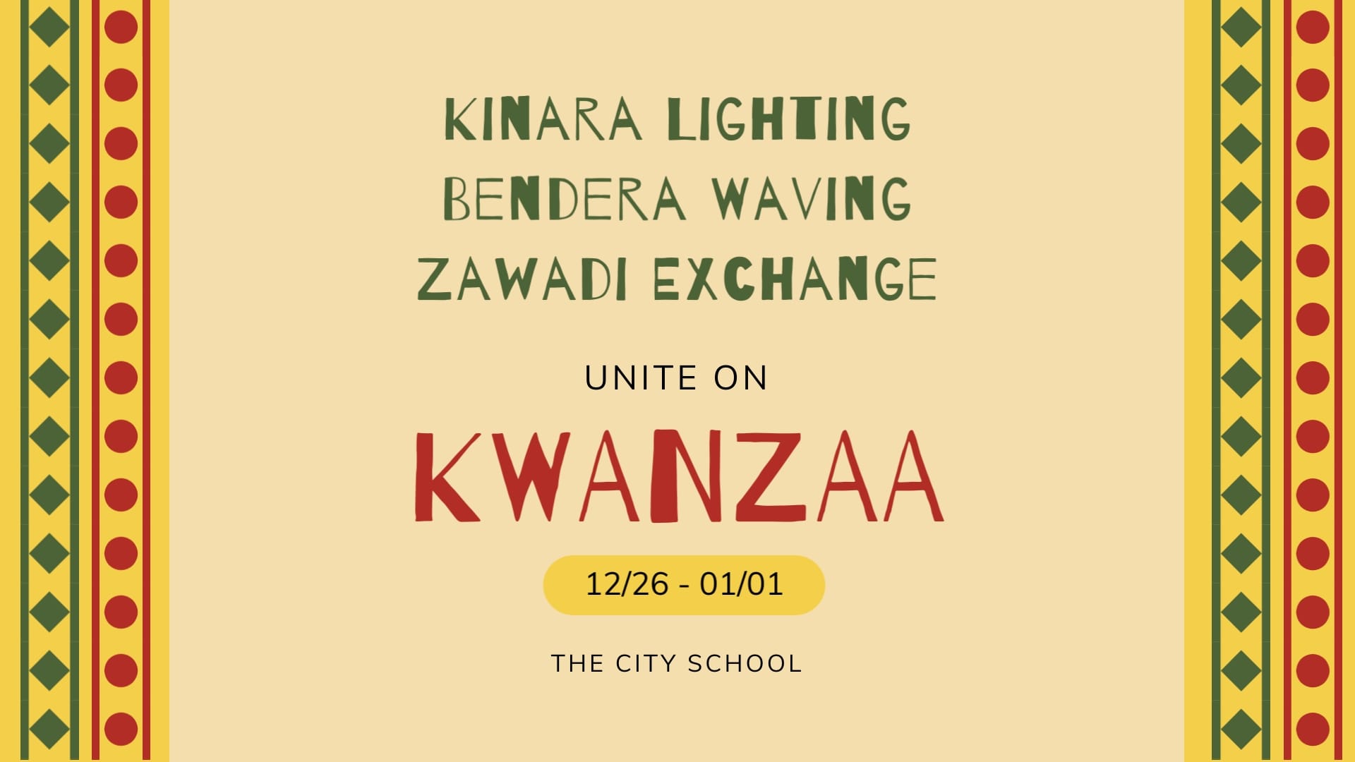 Cultural Kwanzaa Greeting Card Template