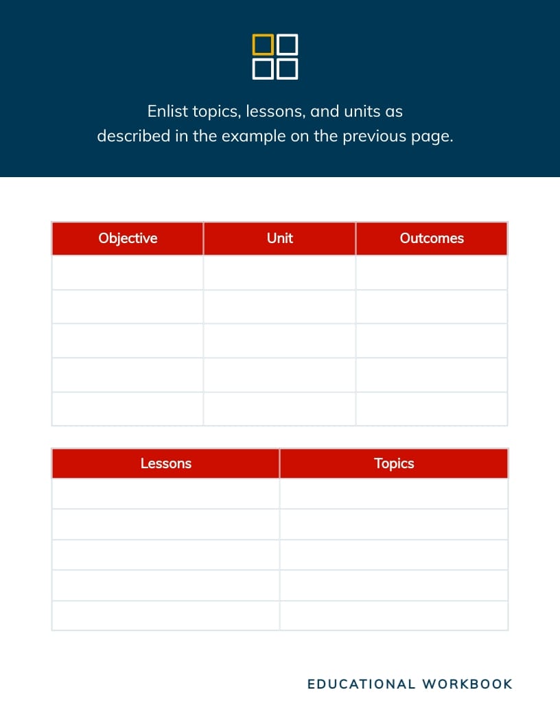 Curriculum Workbook Template - Slide 14 Curriculum Workbook Template - Slide 14