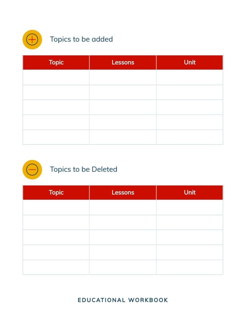 Curriculum Workbook Template - Slide 16 Curriculum Workbook Template - Slide 16