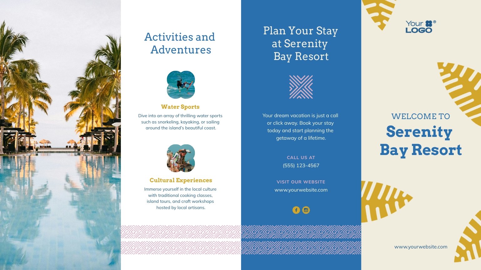 Custom Double Gate Fold Brochure Template