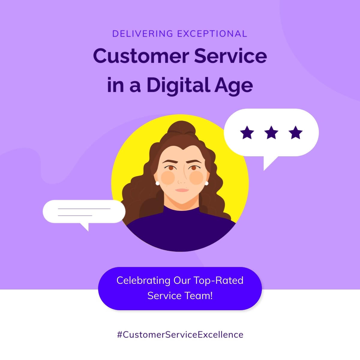 Customer Service Excellence Linkedin Post Template
