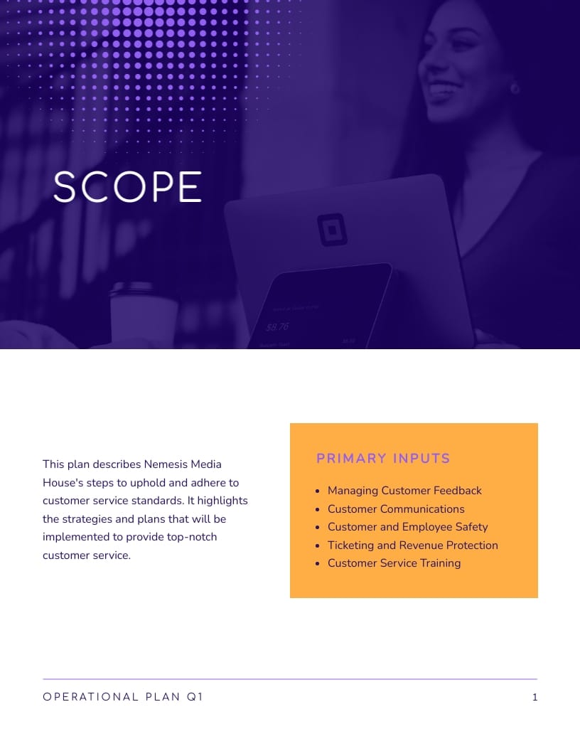 Customer Service Operation Plans