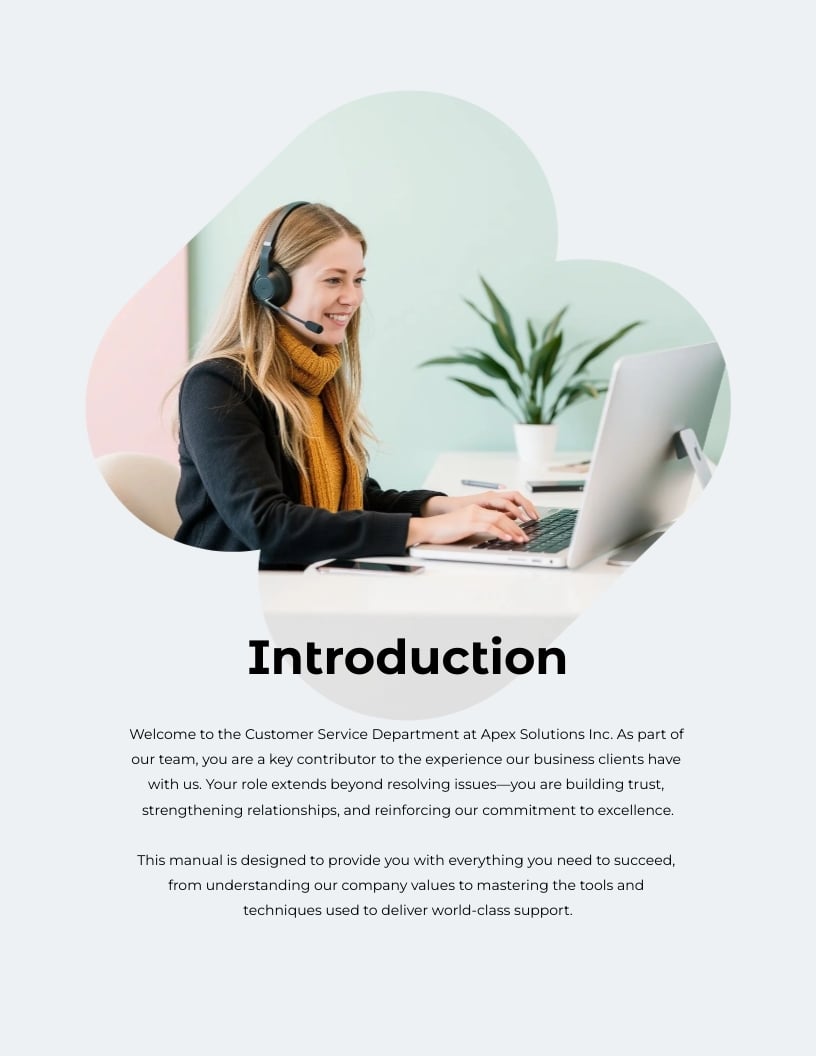 Customer Service Representative Training Manual Template | Visme
