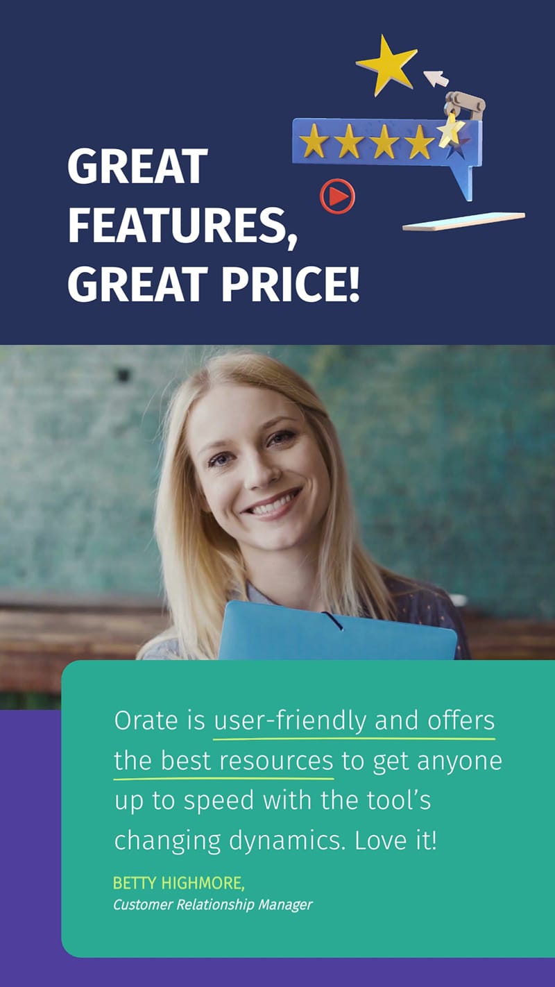 Customer Service Software Video Testimonial Vertical Template