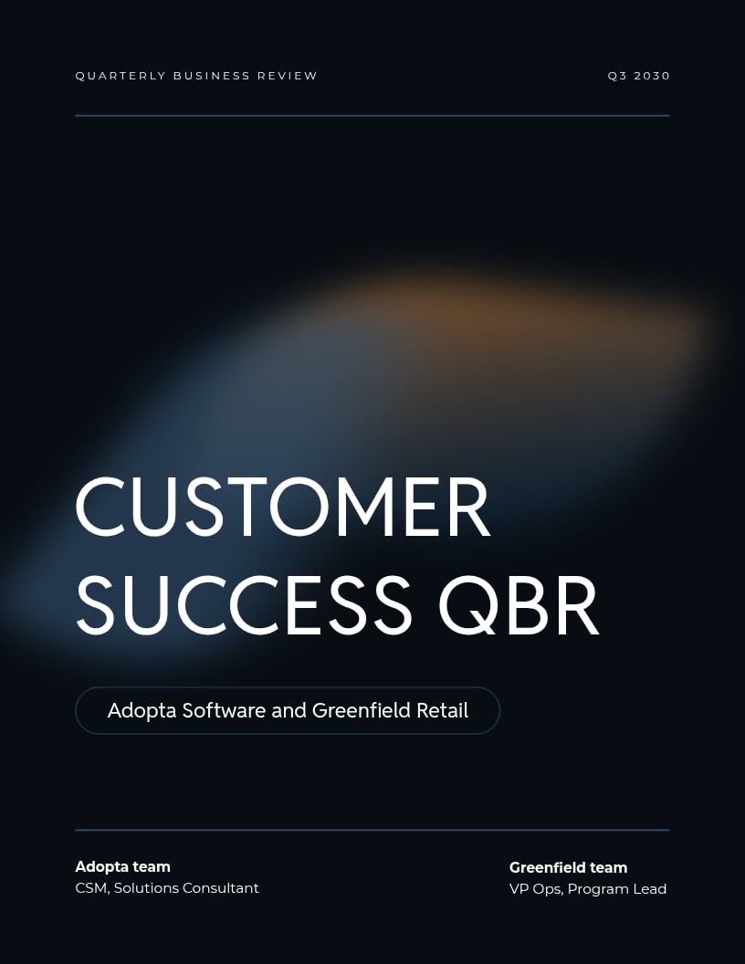 Customer Success QBR Template