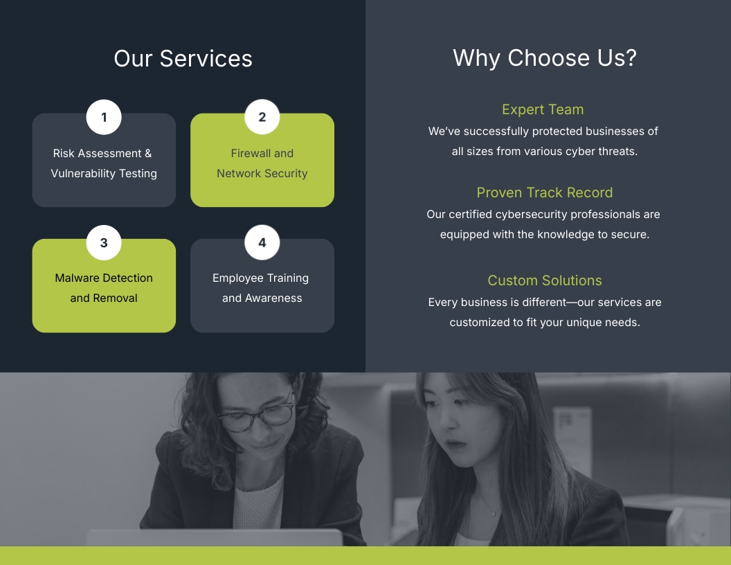 Cyber Security Brochure Template - Slide 2 Cyber Security Brochure Template - Slide 2