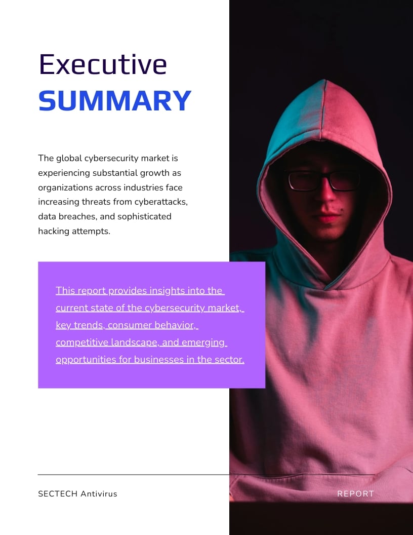 Cyber Security Market Research Report Template - Slide 3 Cyber Security Market Research Report Template - Slide 3