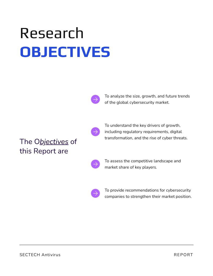 Cyber Security Market Research Report Template - Slide 4 Cyber Security Market Research Report Template - Slide 4
