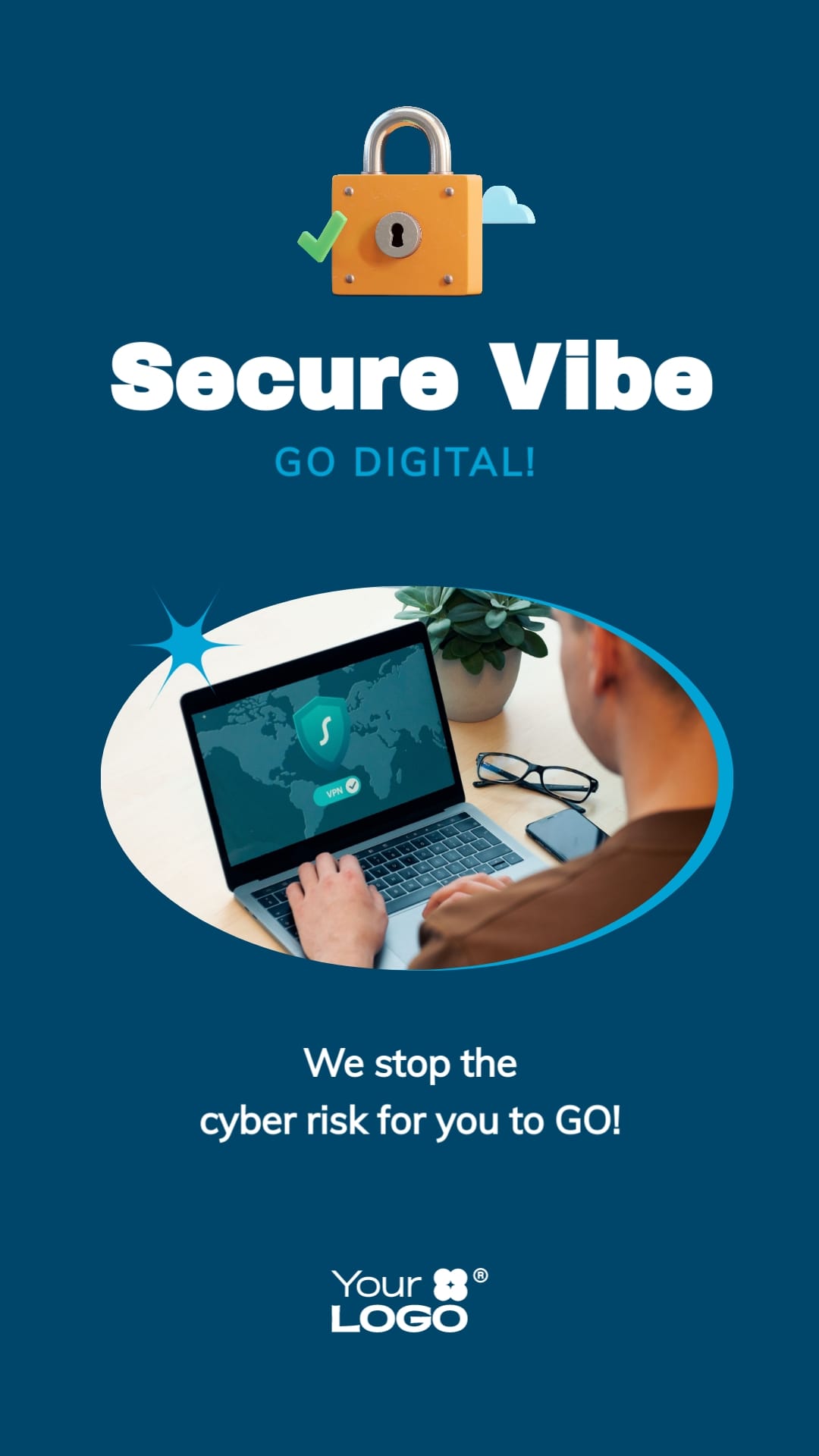 Cybersecurity Facebook Video Story Template