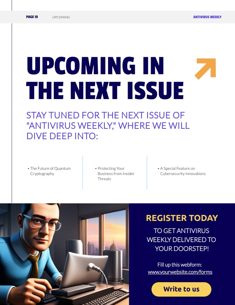 Cybersecurity Magazine Template - Slide 10 Cybersecurity Magazine Template - Slide 10