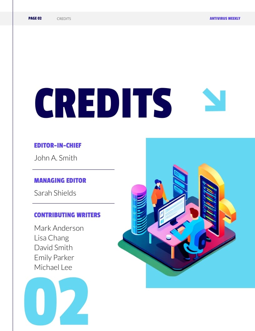 Cybersecurity Magazine Template - Slide 2 Cybersecurity Magazine Template - Slide 2