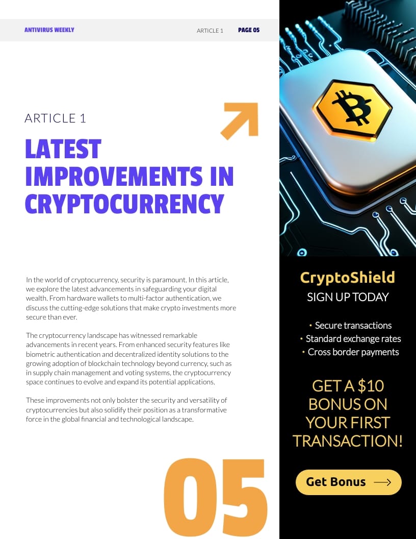 Cybersecurity Magazine Template - Slide 5 Cybersecurity Magazine Template - Slide 5