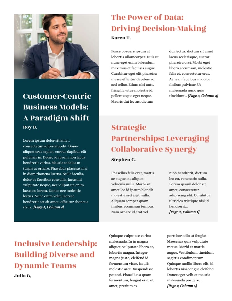 Daily Business Newspaper Template - Slide 4 Daily Business Newspaper Template - Slide 4