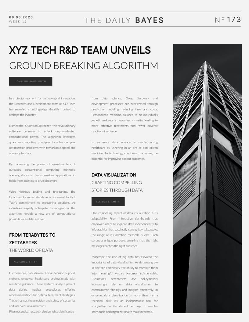 Data Science Newspaper Template - Slide 2 Data Science Newspaper Template - Slide 2