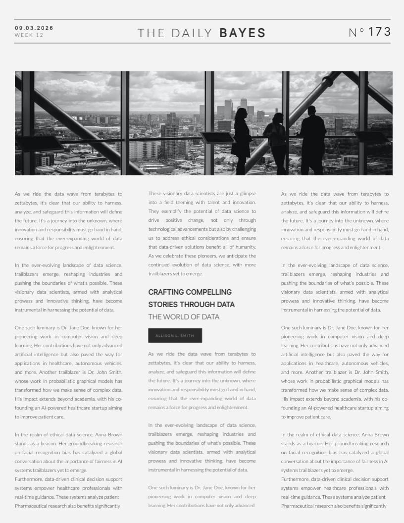 Data Science Newspaper Template - Slide 3 Data Science Newspaper Template - Slide 3