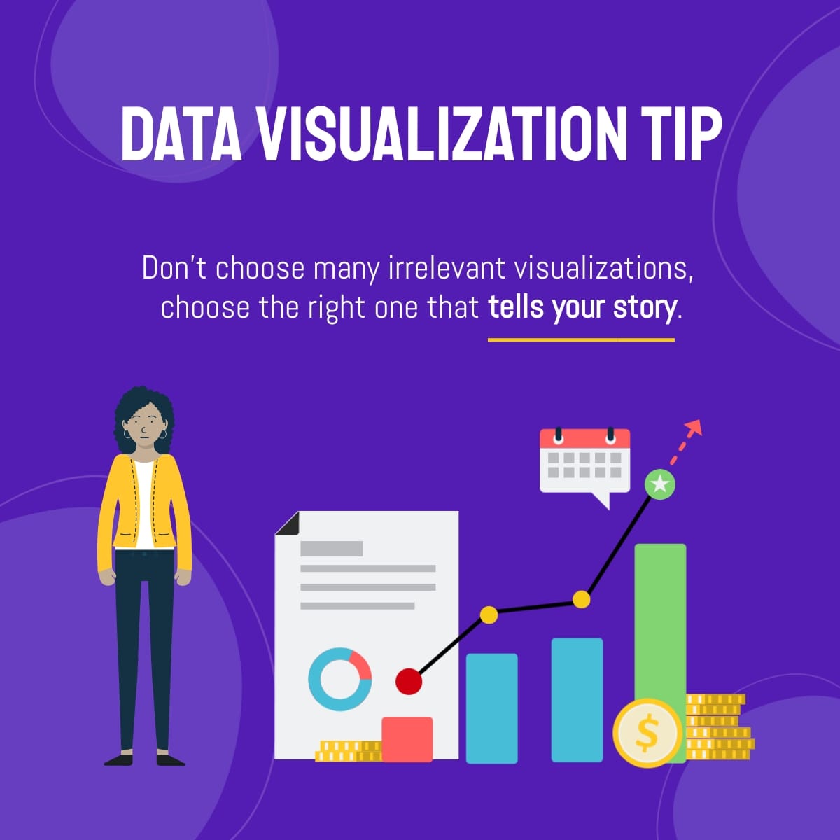 Data Visualization Tip - LinkedIn Post Template | Visme