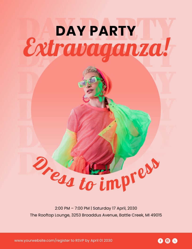 Day Party Flyer Template