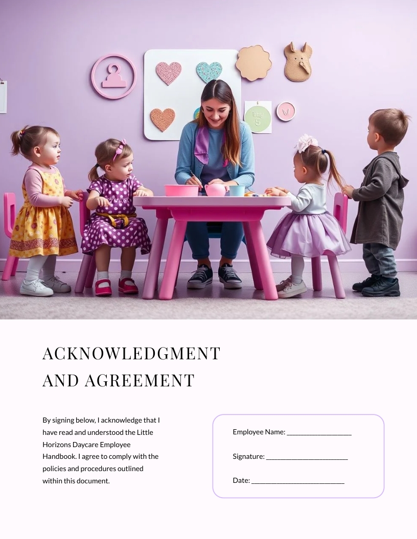 Daycare Employee Handbook Template - Slide 10 Daycare Employee Handbook Template - Slide 10