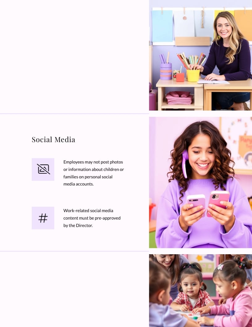 Daycare Employee Handbook Template - Slide 9 Daycare Employee Handbook Template - Slide 9