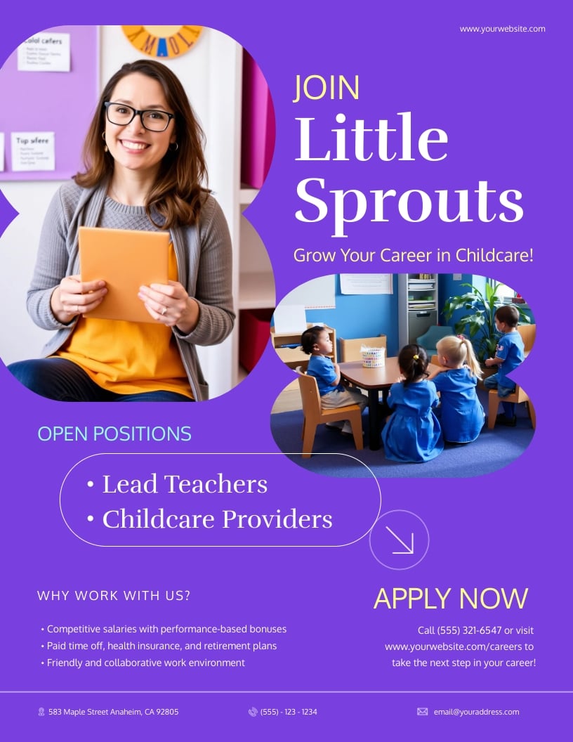 Daycare Hiring Flyer Template