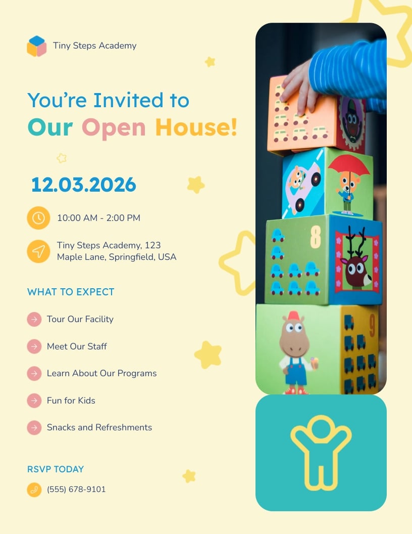 Daycare Open House Flyer Template