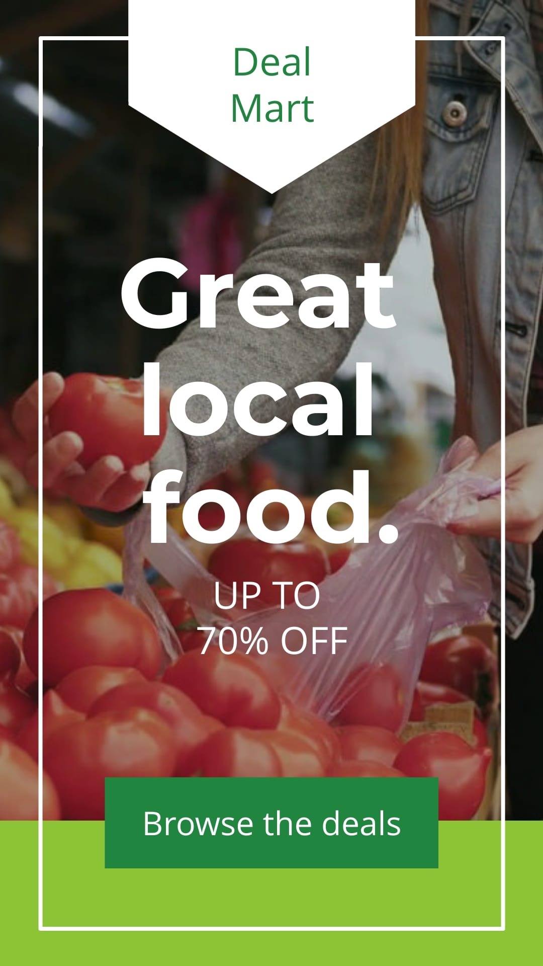 Deals Website Bite-Sized Ad Vertical Template