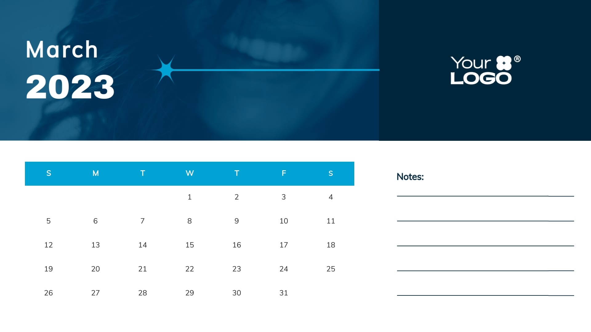 Dentist Clinic Calendar Template - Slide 3 Dentist Clinic Calendar Template - Slide 3