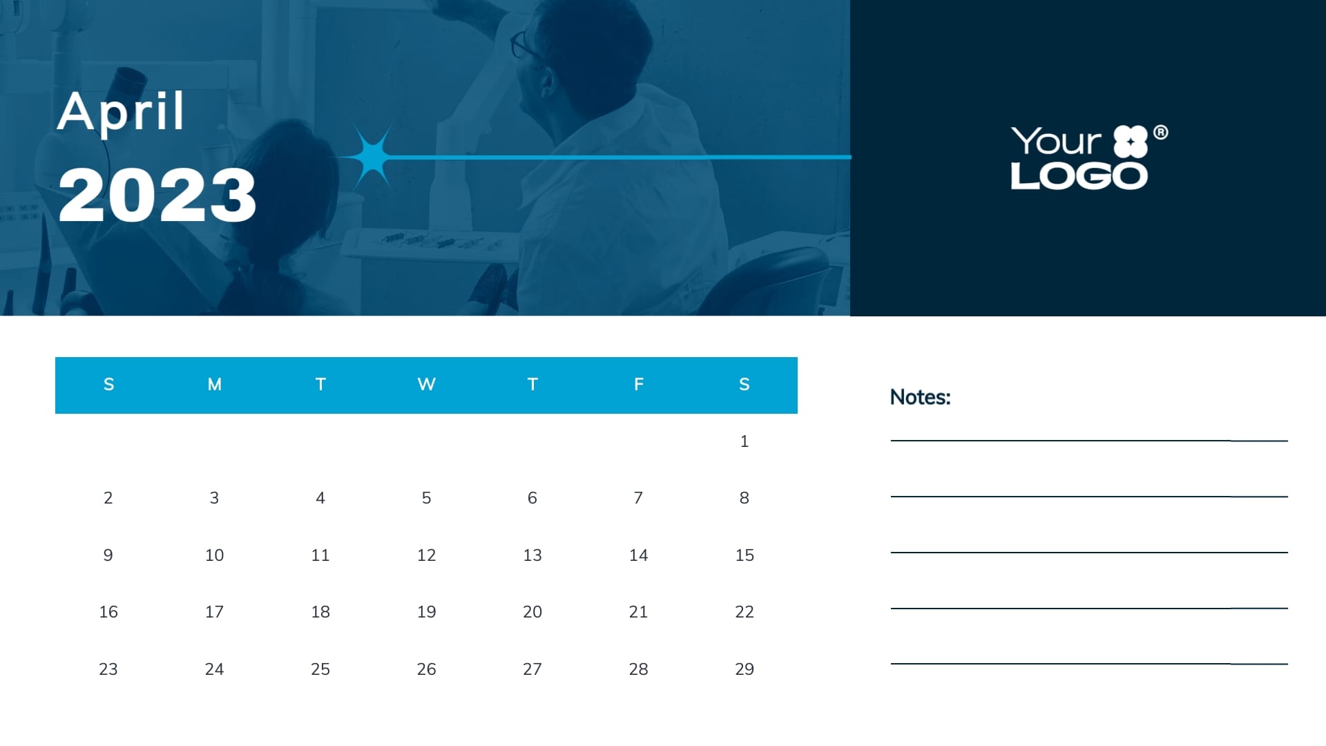 Dentist Clinic Calendar Template - Slide 4 Dentist Clinic Calendar Template - Slide 4