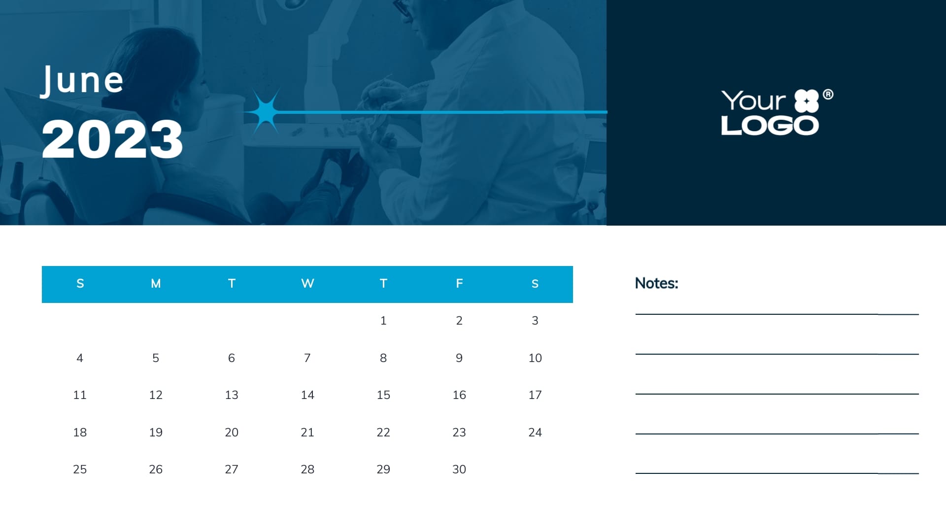 Dentist Clinic Calendar Template - Slide 6 Dentist Clinic Calendar Template - Slide 6