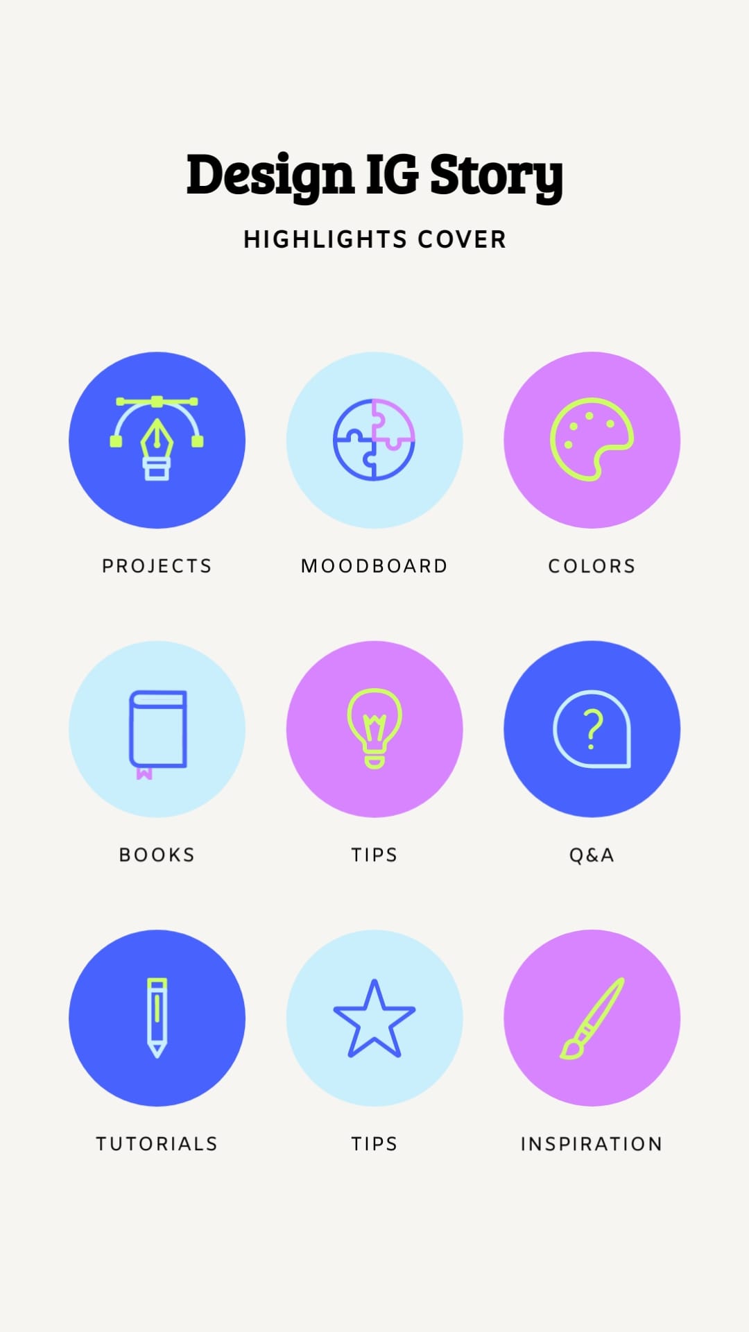 Design IG Story Highlights Cover Template