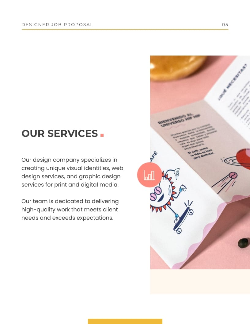 Designer Job Proposal Template - Slide 5 Designer Job Proposal Template - Slide 5