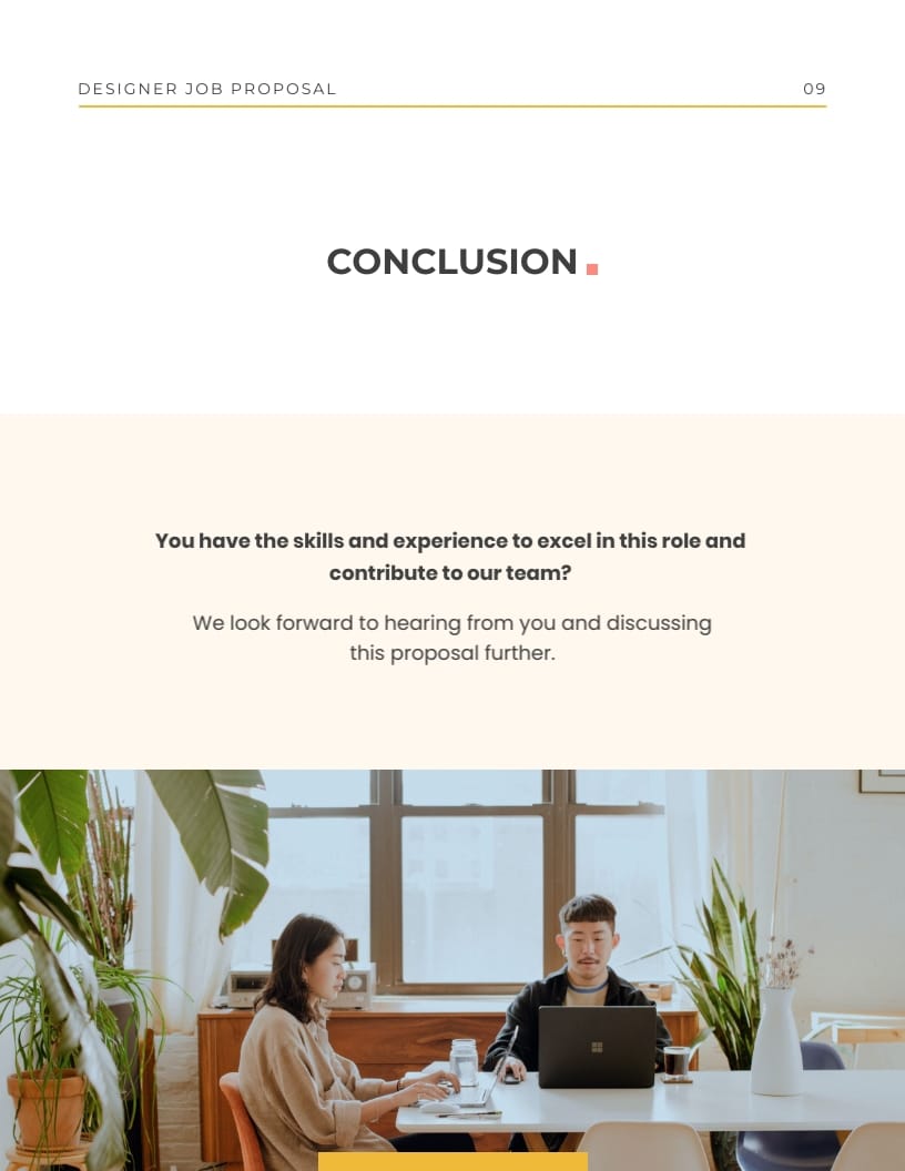 Designer Job Proposal Template - Slide 9 Designer Job Proposal Template - Slide 9