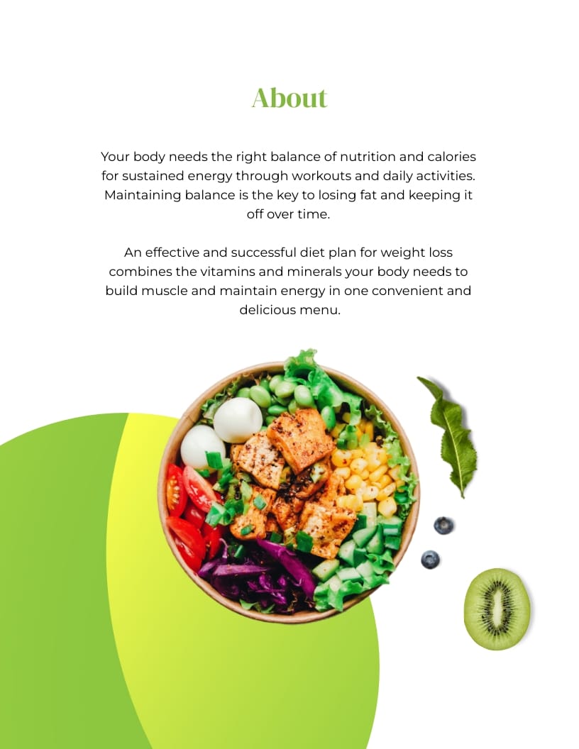 Diet Plan Workbook Template - Slide 3 Diet Plan Workbook Template - Slide 3