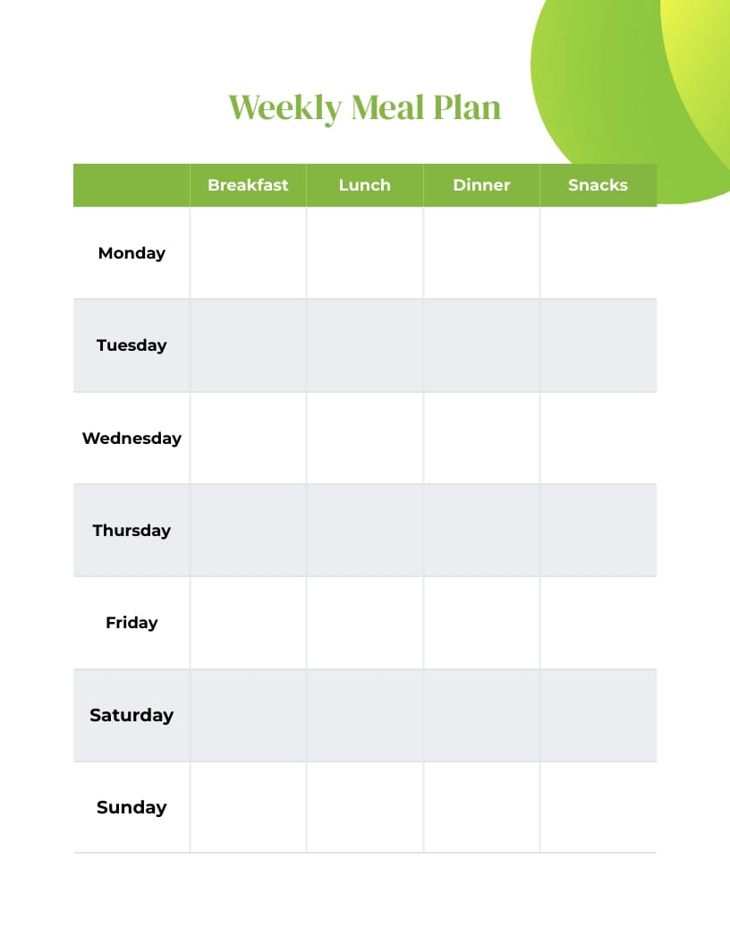 Diet Plan Workbook Template - Slide 8 Diet Plan Workbook Template - Slide 8