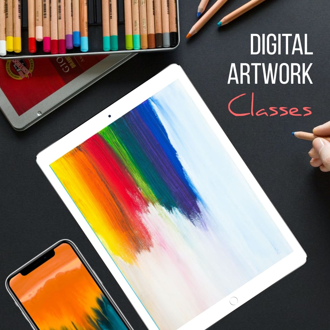 Digital Classes Mockup Square Template