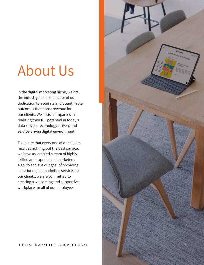 Digital Marketer Job Proposal