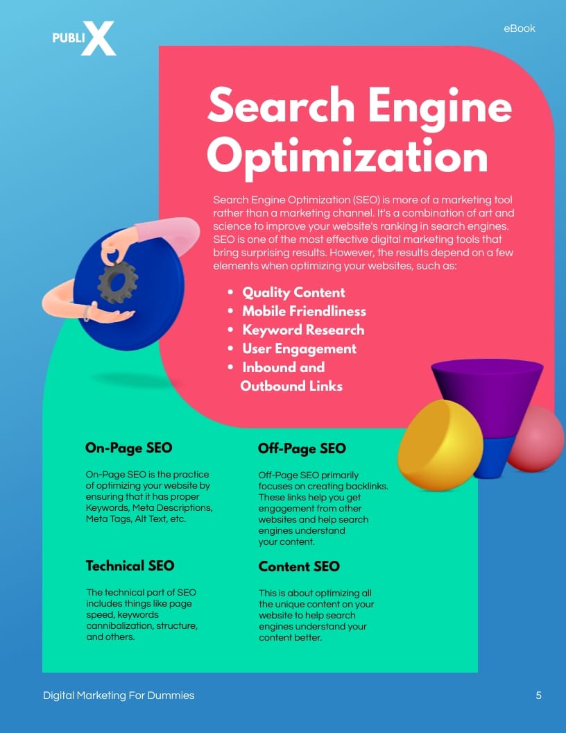 Digital Marketing For Dummies Ebook Template - Slide 5 Digital Marketing For Dummies Ebook Template - Slide 5