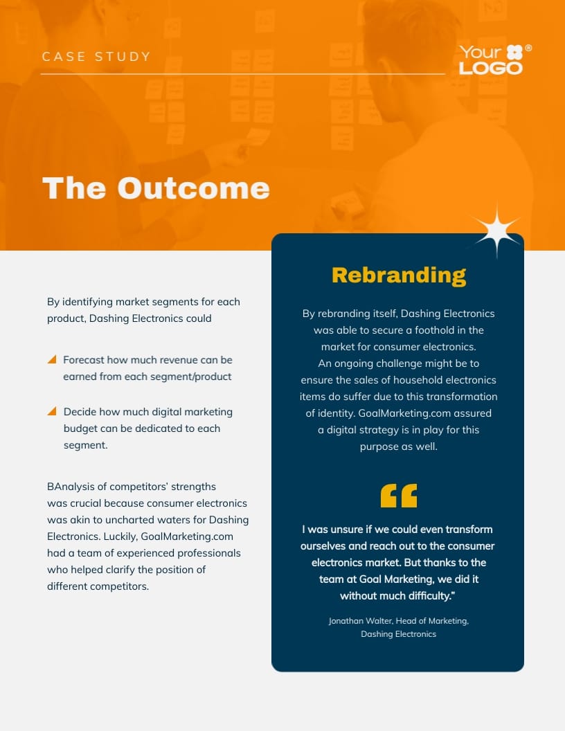 Digital Marketing in Consumer Goods Case Study Template - Slide 4 Digital Marketing in Consumer Goods Case Study Template - Slide 4