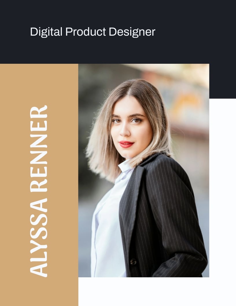 Digital Product Design Portfolio Template