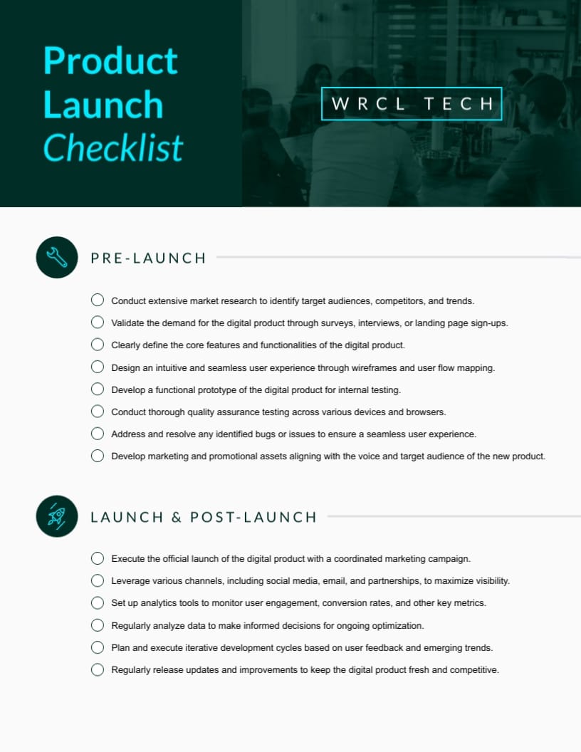 Digital Product Launch Checklist Template