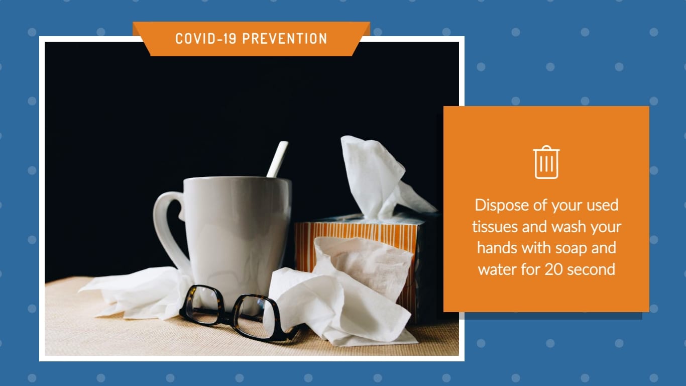 Disposed of Used Tissue Covid-19 - Twitter Ad Template