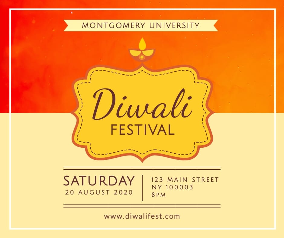 Diwali Festival Event Facebook Post Template