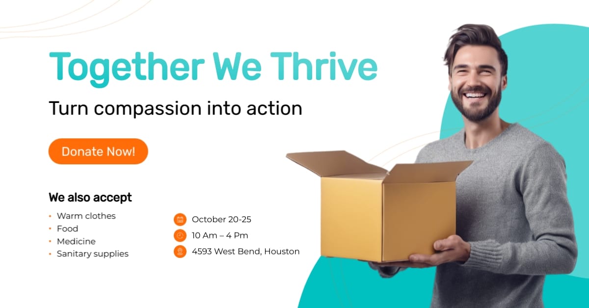 Donation Drive Facebook Event Cover Template