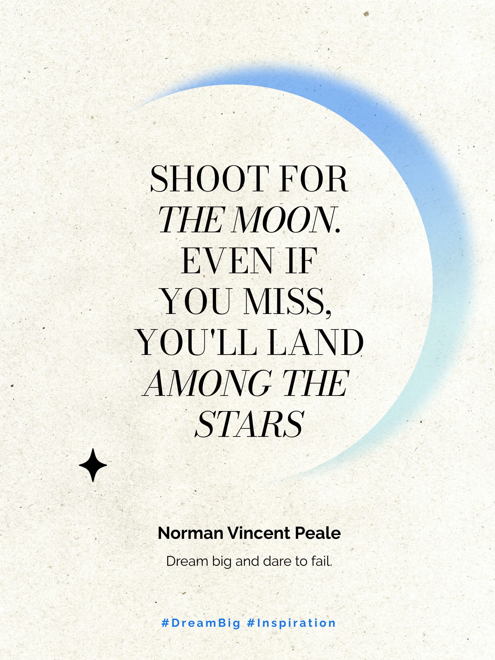 Dreaming Big Inspirational Quote Poster Template