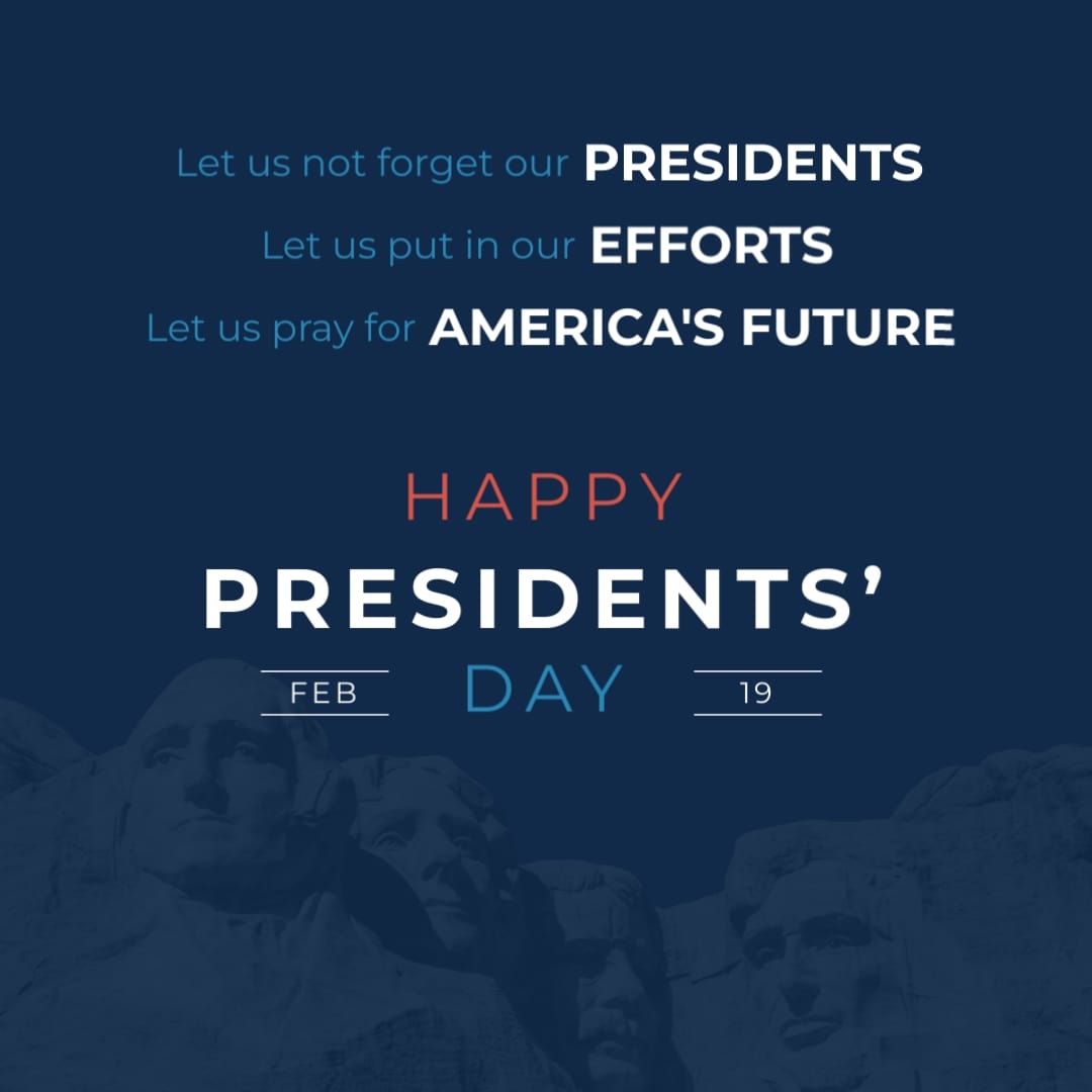 Dynamic Presidents Day Greeting Card Square Template