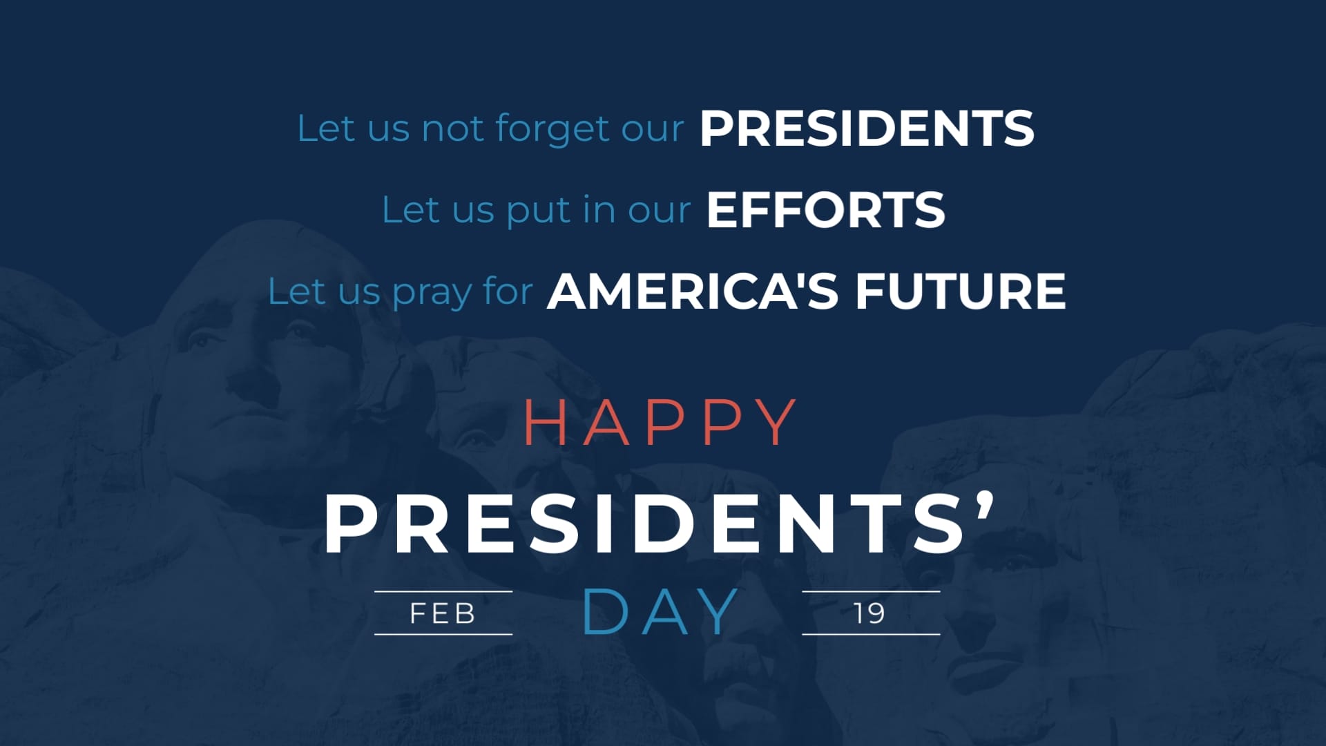 Dynamic Presidents Day Greeting Card Template